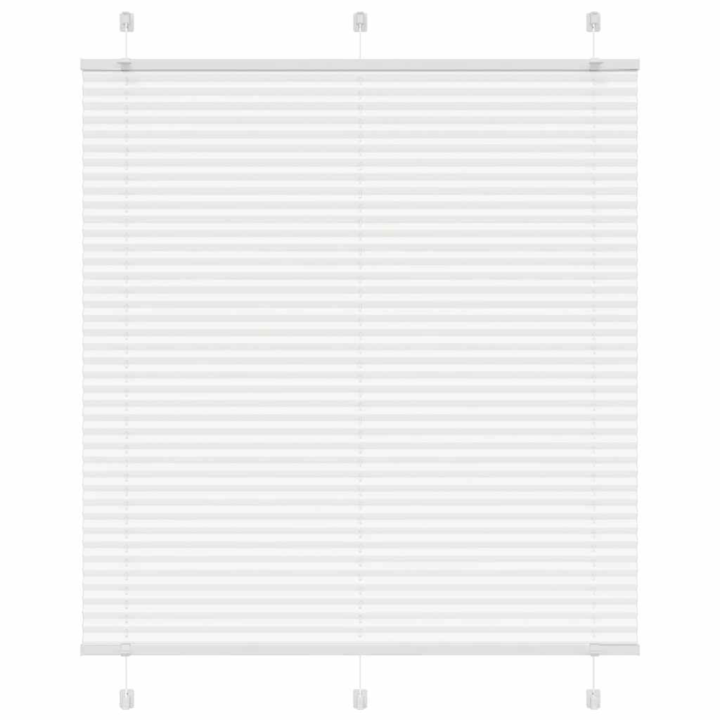 Plisségardin Hvid 115x100 cm Stofbredde 114,4 cm Polyester