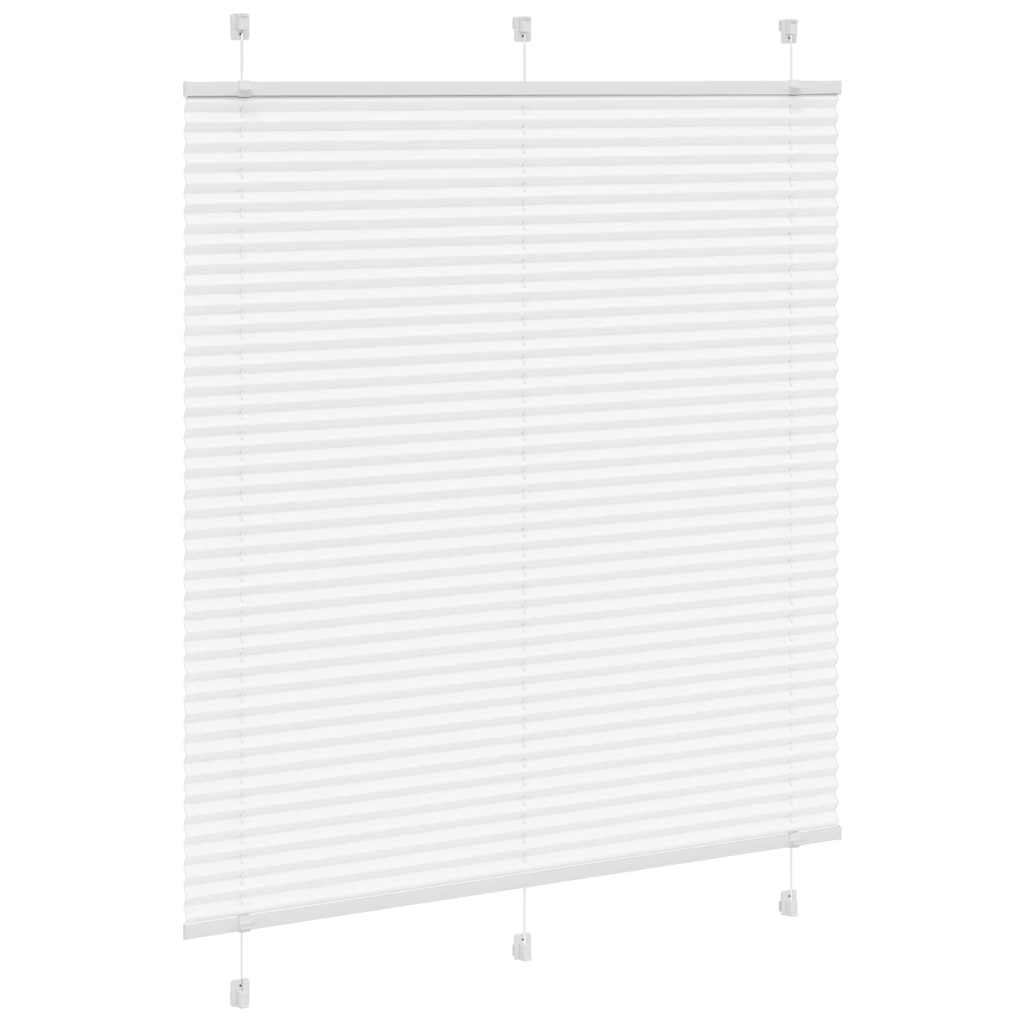 Plisségardin Hvid 120x100 cm Stofbredde 119,4 cm Polyester