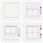 Plisségardin Hvid 120x100 cm Stofbredde 119,4 cm Polyester