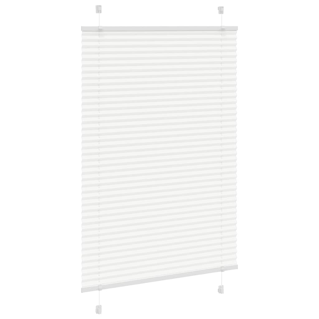 Plisségardin Hvid 85x150 cm Stofbredde 84,4 cm Polyester