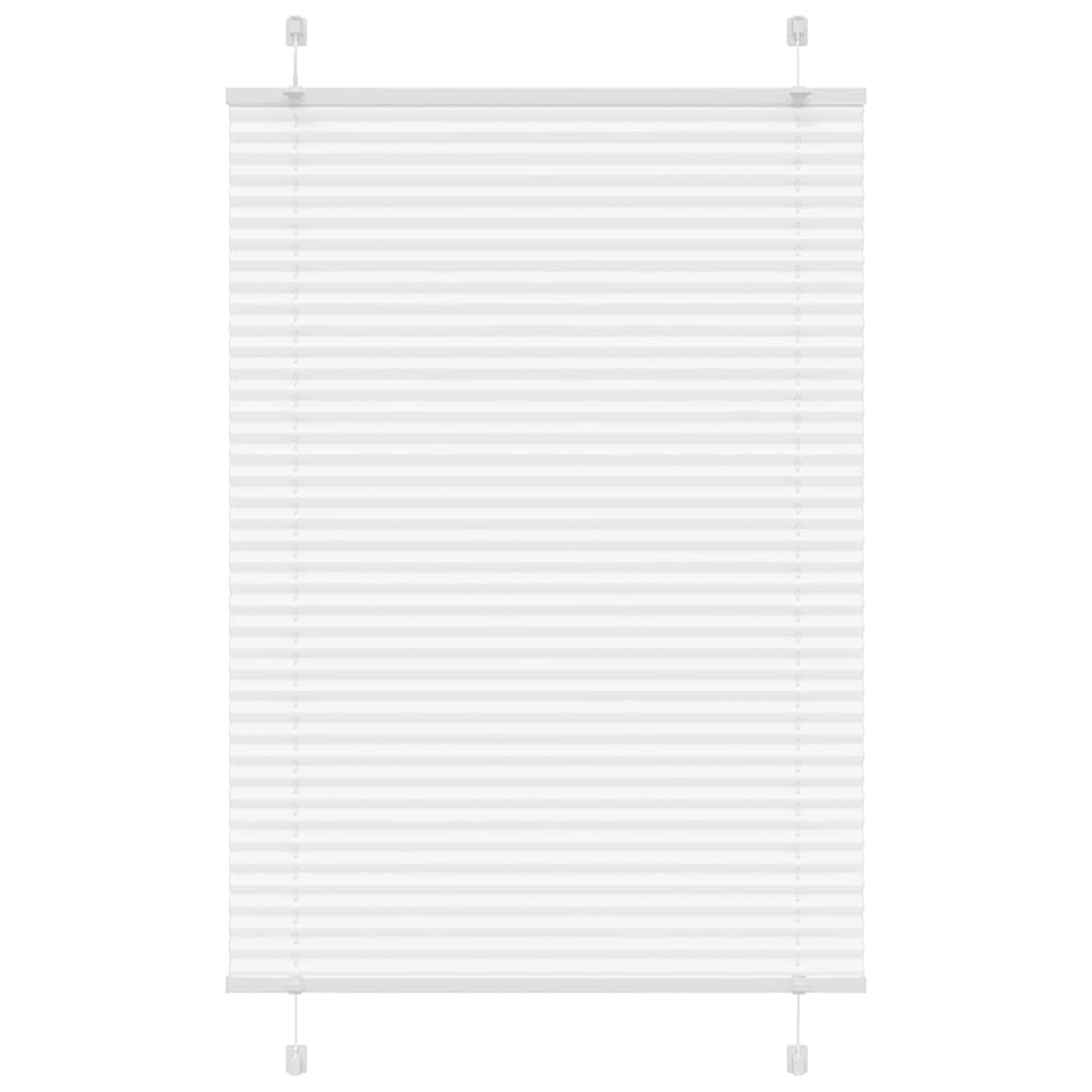 Plisségardin Hvid 90x150 cm Stofbredde 89,4 cm Polyester