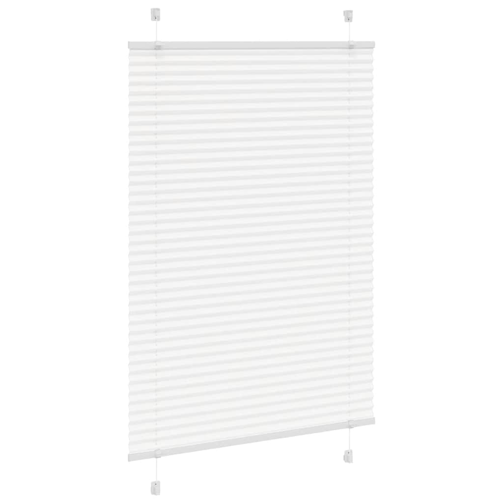 Plisségardin Hvid 90x150 cm Stofbredde 89,4 cm Polyester