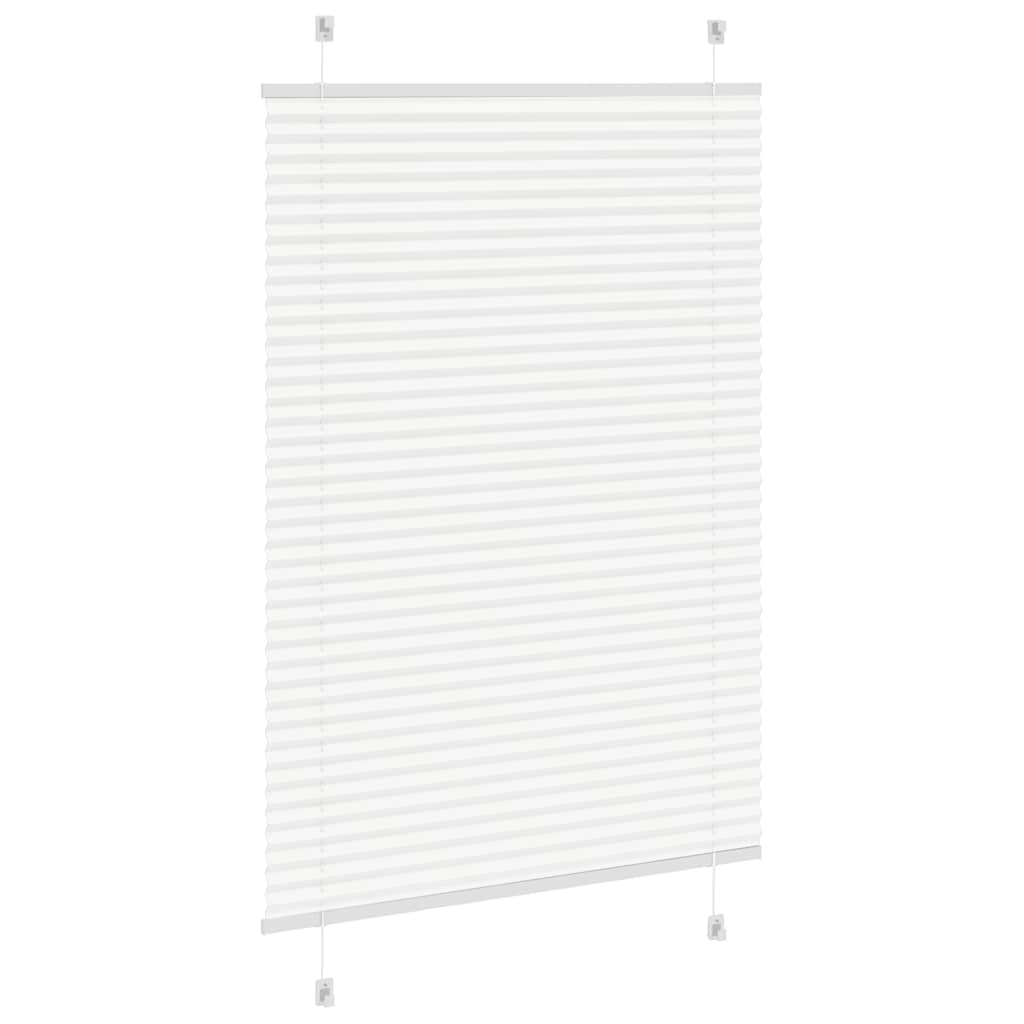 Plisségardin Hvid 95x150 cm Stofbredde 94,4 cm Polyester