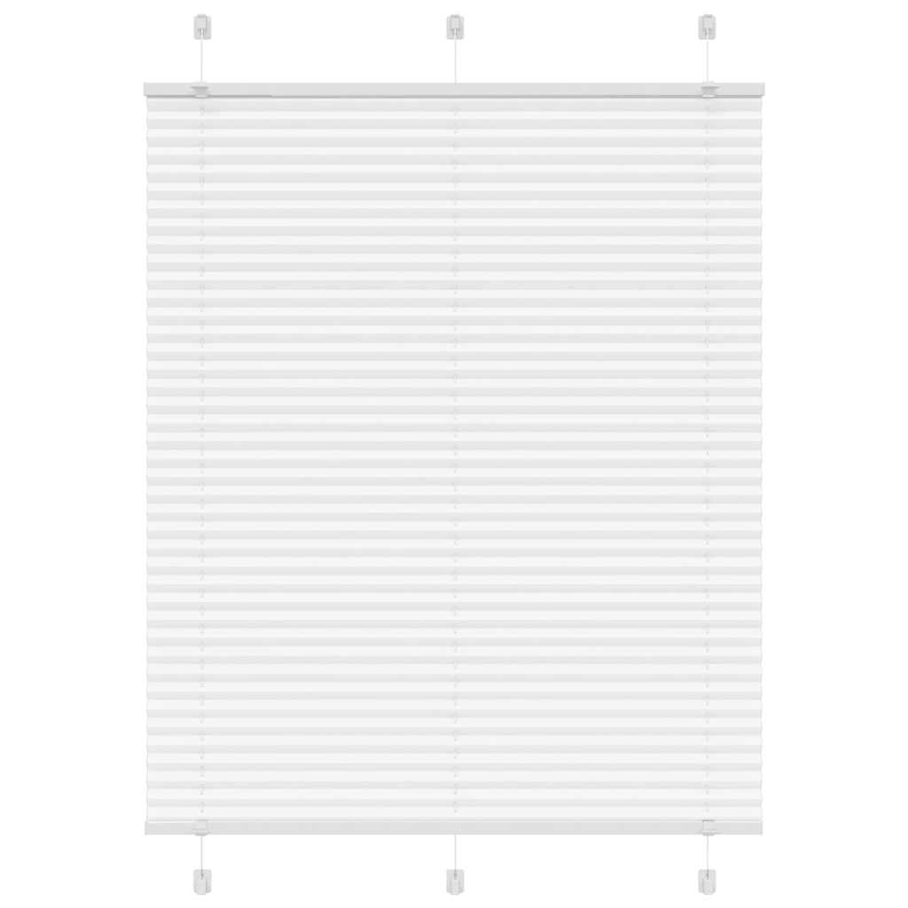 Plisségardin Hvid 105x150 cm Stofbredde 104,4 cm Polyester