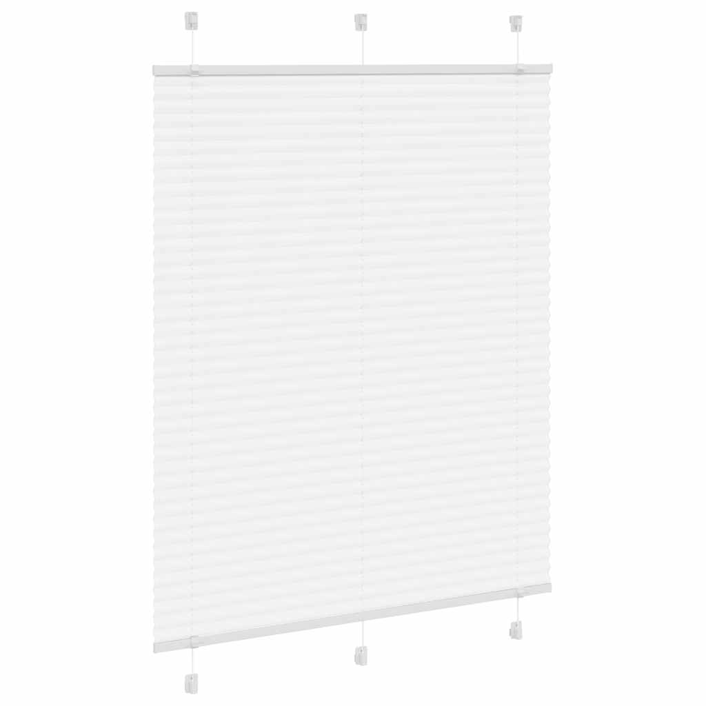 Plisségardin Hvid 110x150 cm Stofbredde 109,4 cm Polyester