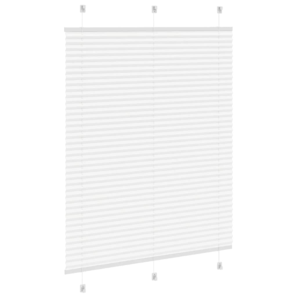 Plisségardin Hvid 110x150 cm Stofbredde 109,4 cm Polyester