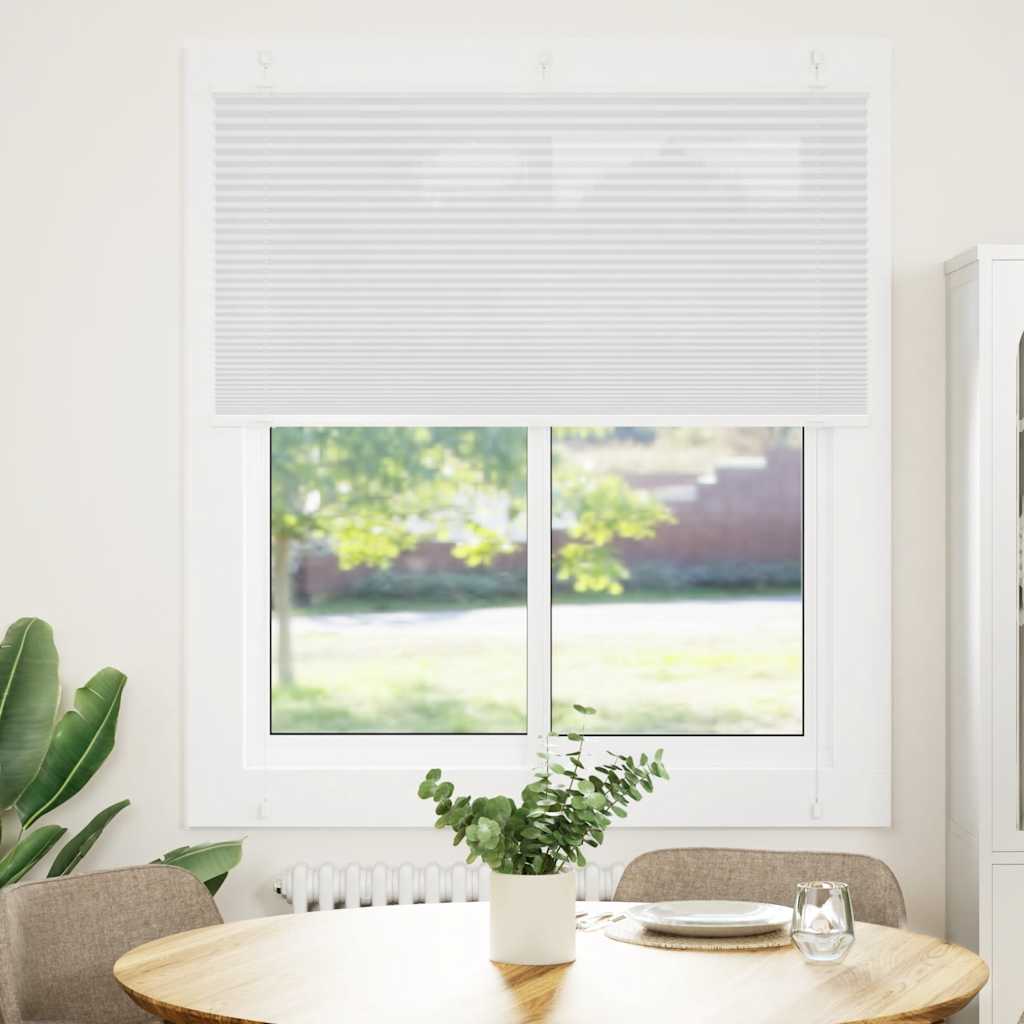 Plisségardin Hvid 115x150 cm Stofbredde 114,4 cm Polyester