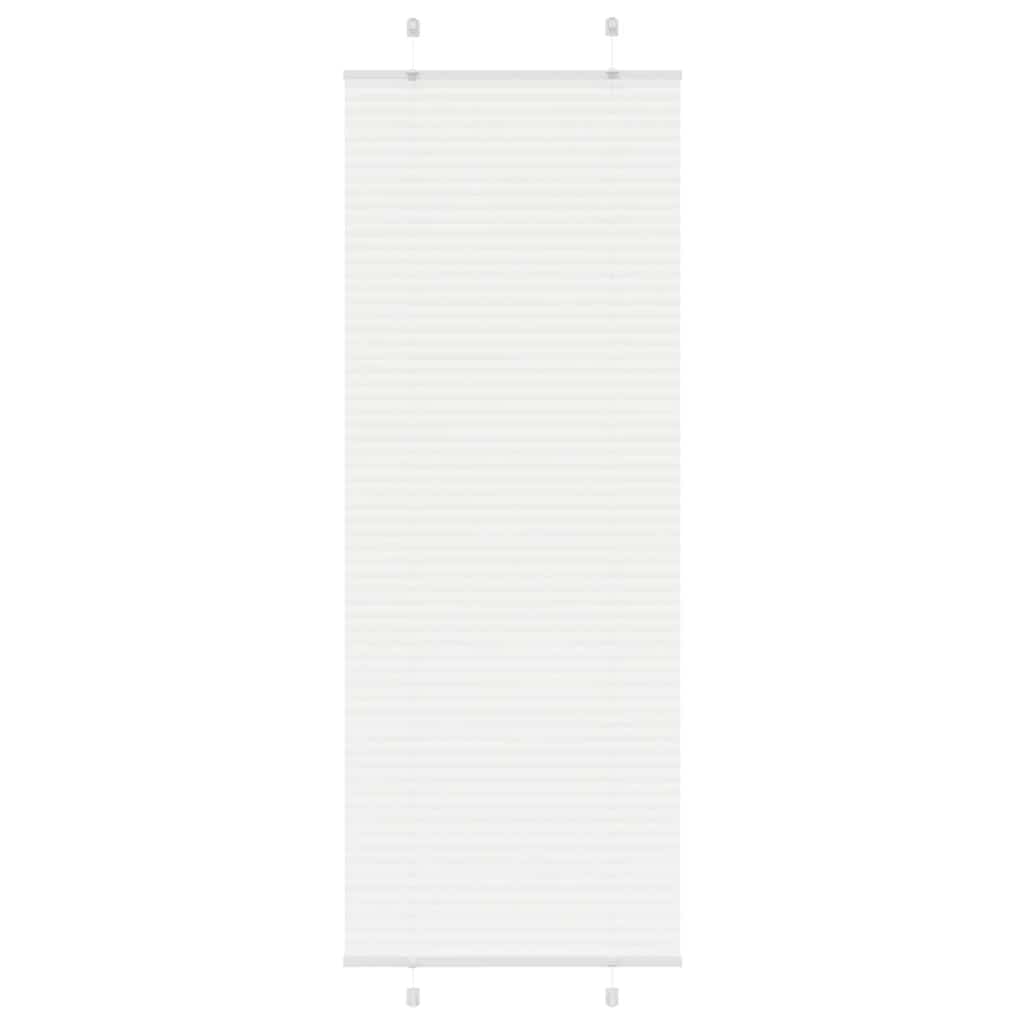 Plisségardin Hvid 75x200 cm Stofbredde 74,4 cm Polyester