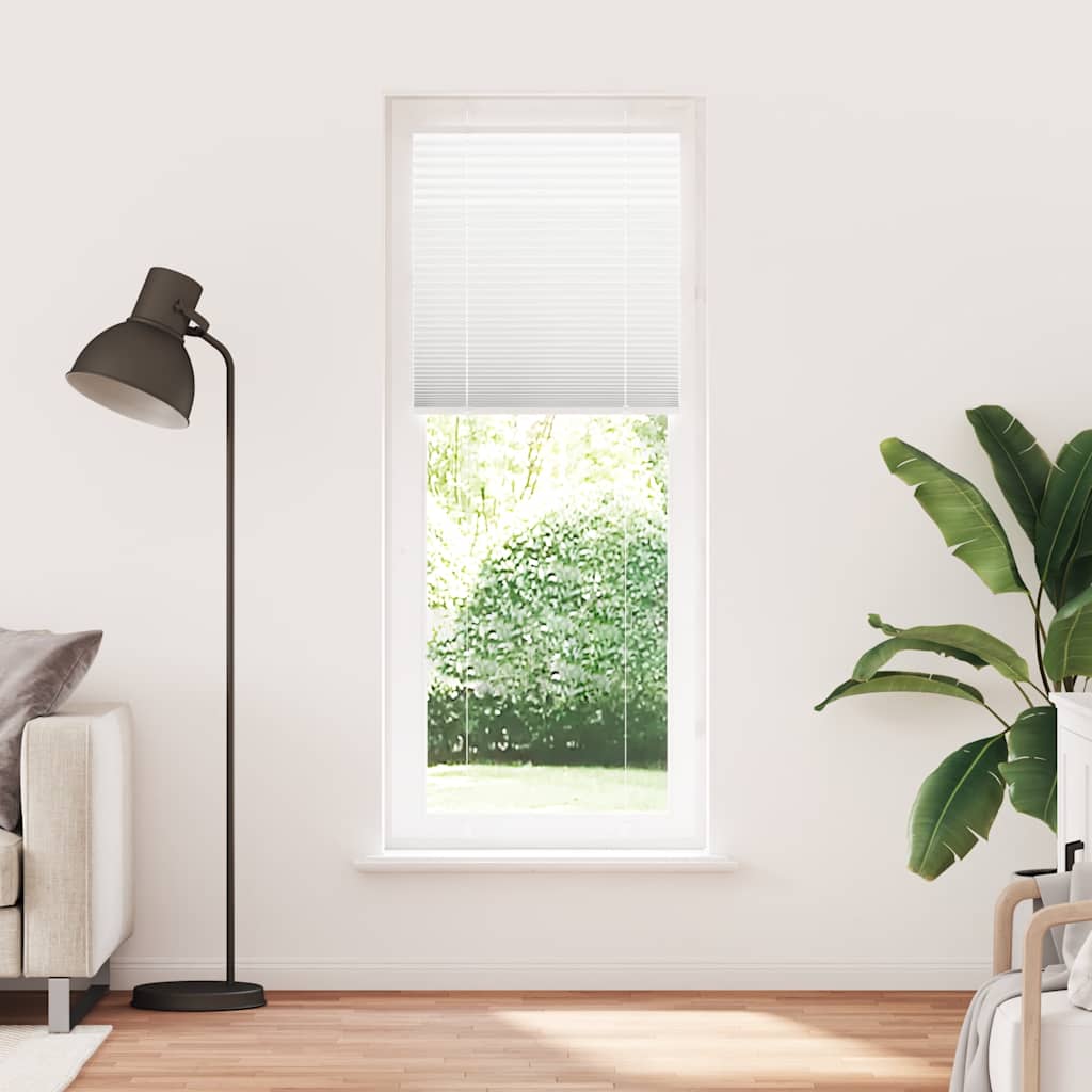 Plisségardin Hvid 75x200 cm Stofbredde 74,4 cm Polyester