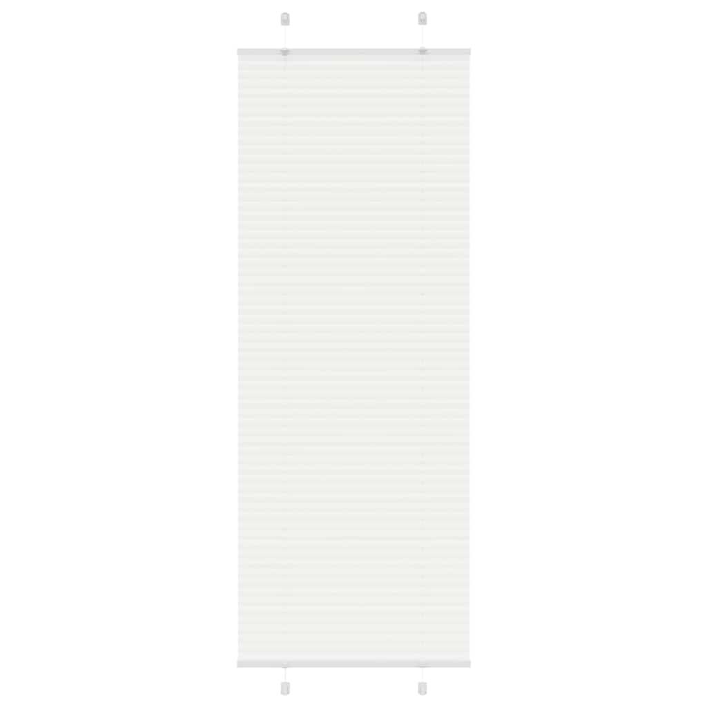 Plisségardin Hvid 80x200 cm Stofbredde 79,4 cm Polyester