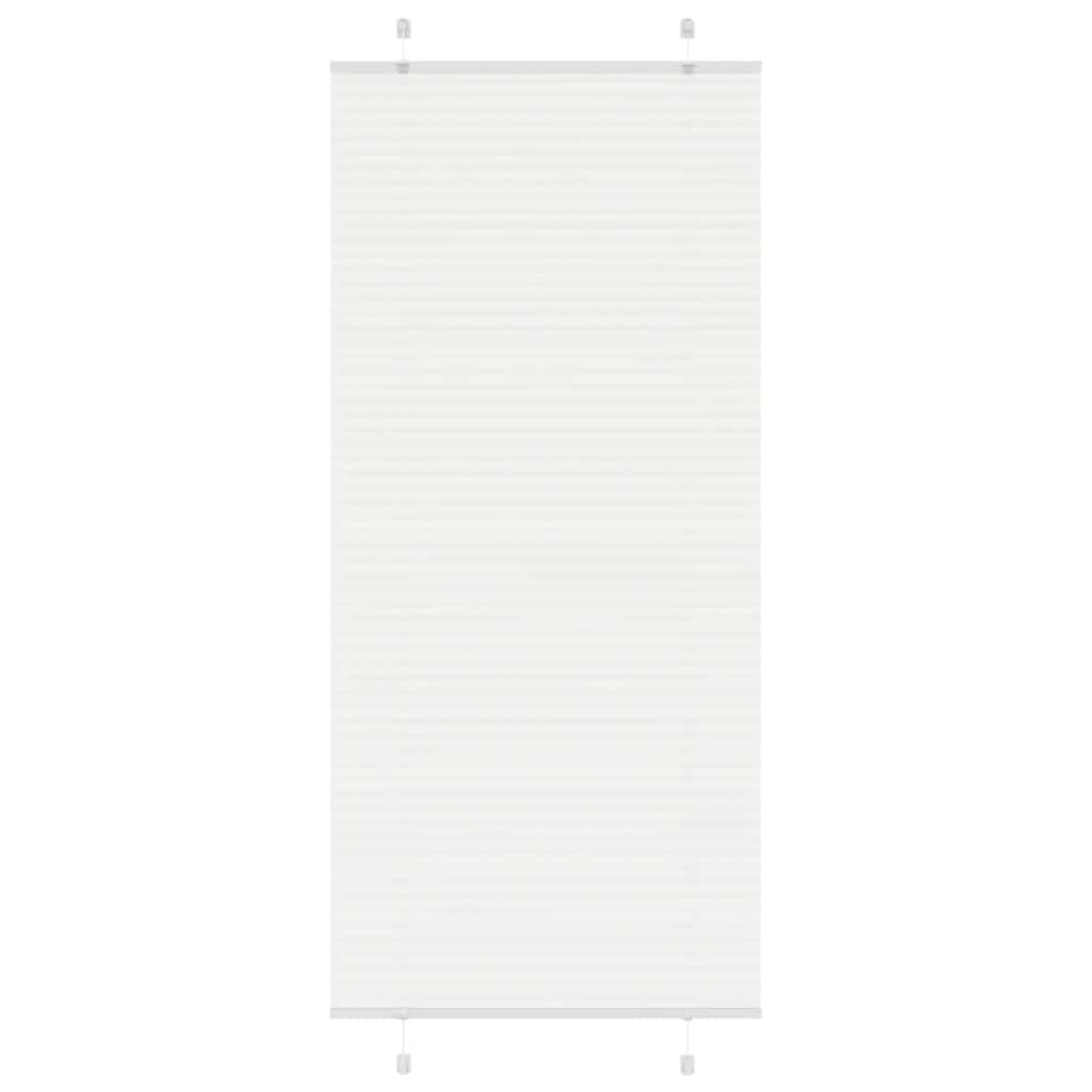 Plisségardin Hvid 90x200 cm Stofbredde 89,4 cm Polyester