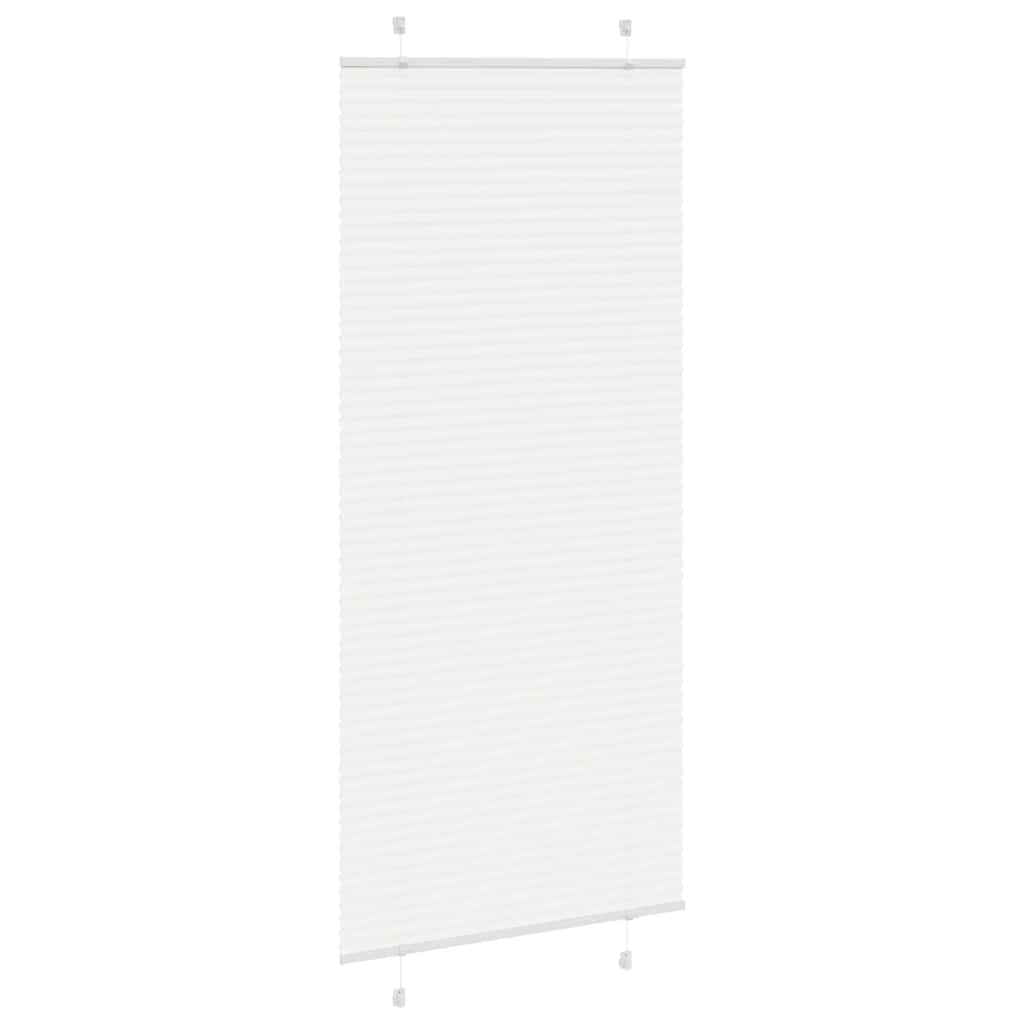 Plisségardin Hvid 90x200 cm Stofbredde 89,4 cm Polyester