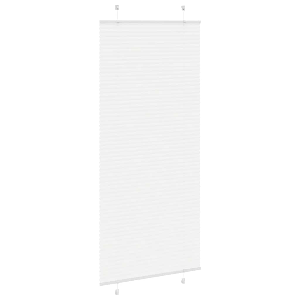 Plisségardin Hvid 90x200 cm Stofbredde 89,4 cm Polyester