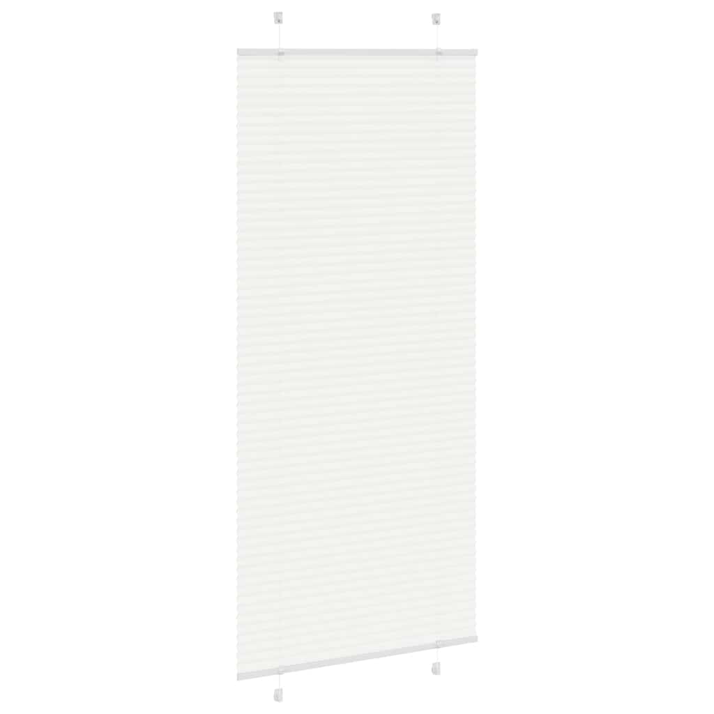 Plisségardin Hvid 95x200 cm Stofbredde 94,4 cm Polyester