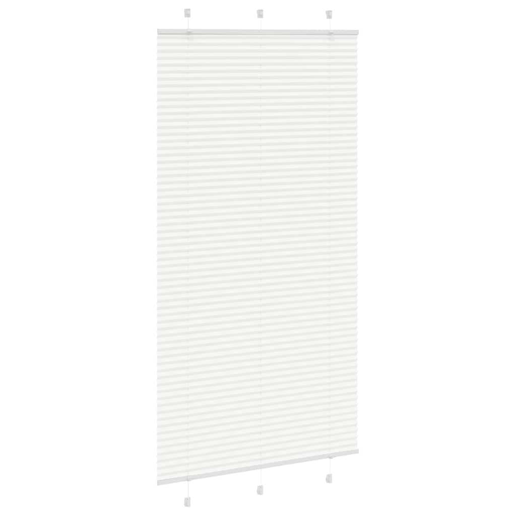 Plisségardin Hvid 105x200 cm Stofbredde 104,4 cm Polyester