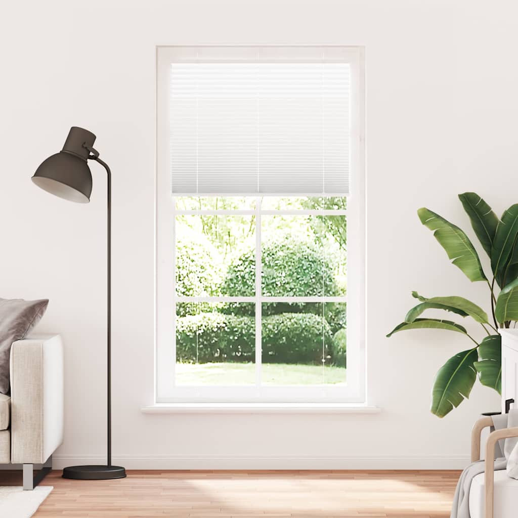 Plisségardin Hvid 110x200 cm Stofbredde 109,4 cm Polyester