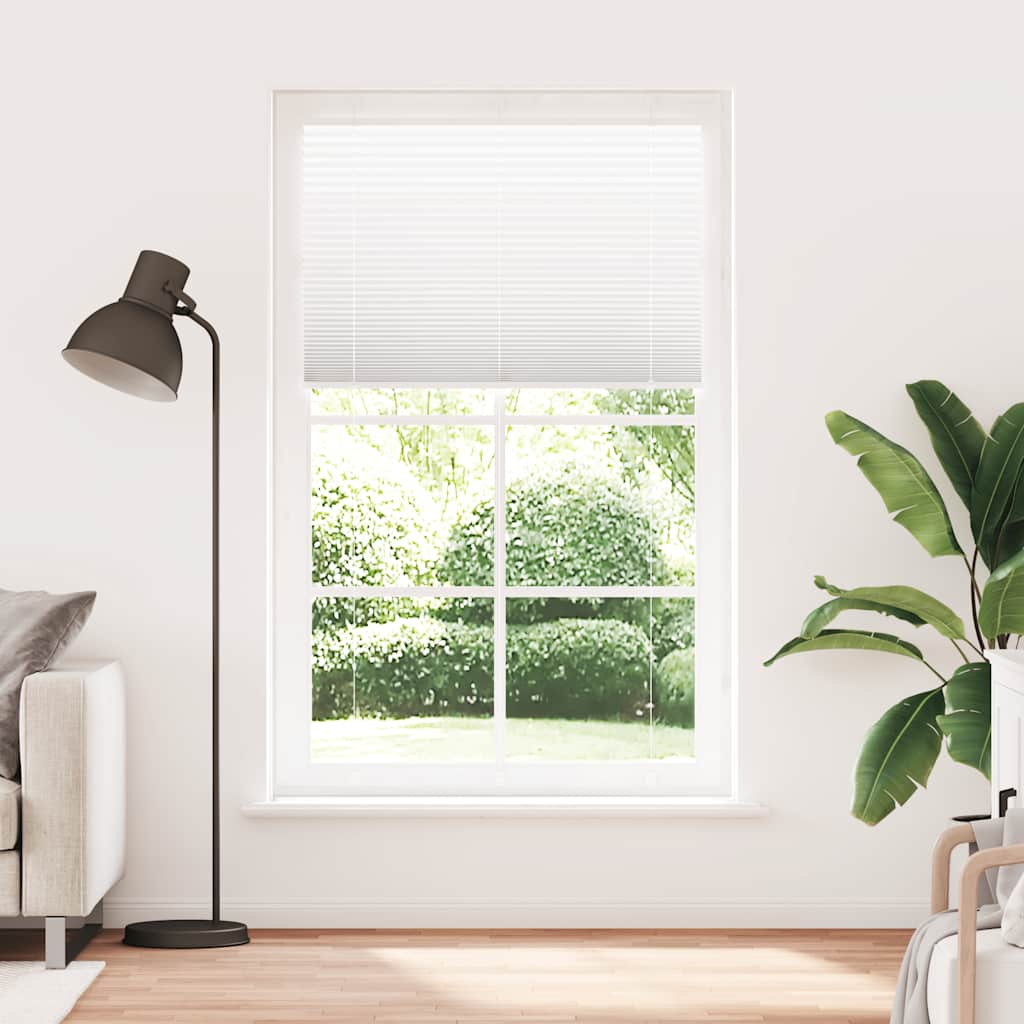 Plisségardin Hvid 120x200 cm Stofbredde 119,4 cm Polyester