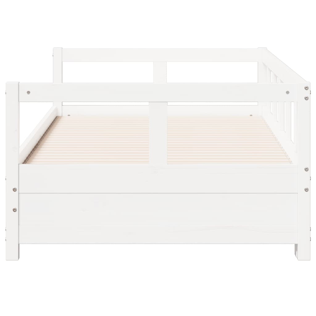 daybed uden madras 90x200 cm massivt fyrretræ hvid