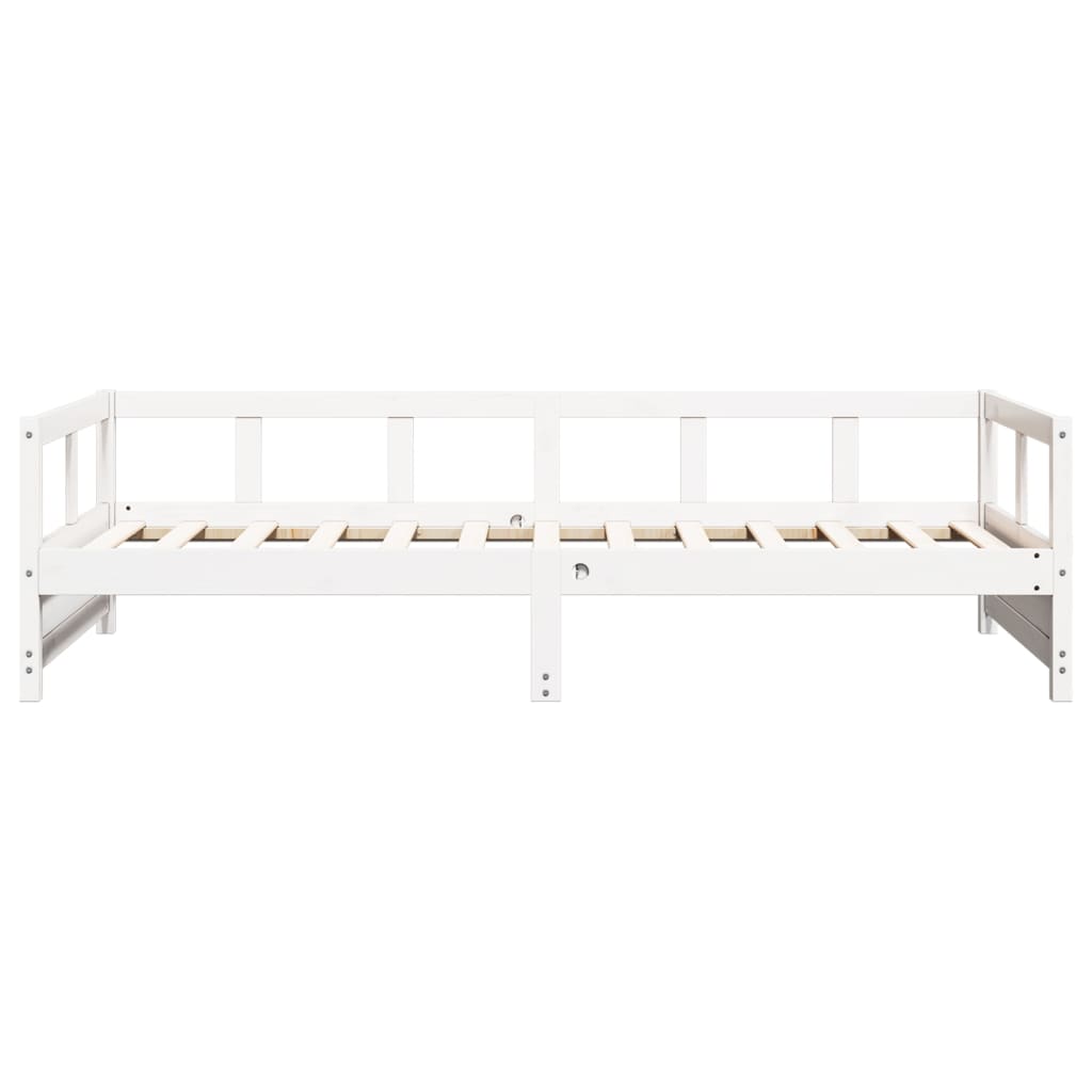 daybed uden madras 80x200 cm massivt fyrretræ hvid