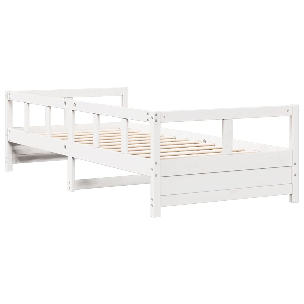 daybed uden madras 80x200 cm massivt fyrretræ hvid