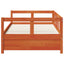 daybed uden madras 80x200 cm massivt fyrretræ gyldenbrun