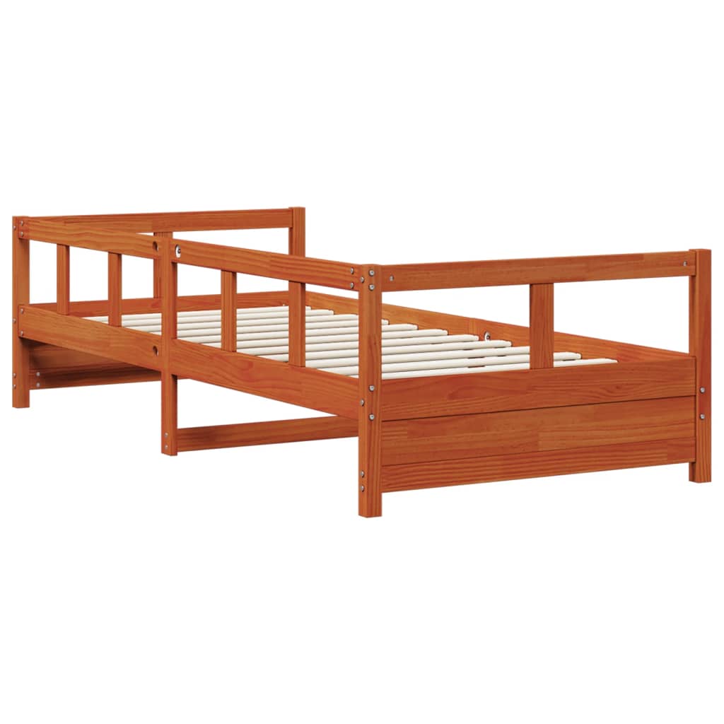 daybed uden madras 80x200 cm massivt fyrretræ gyldenbrun