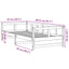daybed uden madras 80x200 cm massivt fyrretræ gyldenbrun