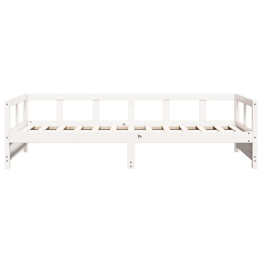 daybed uden madras 90x200 cm massivt fyrretræ hvid