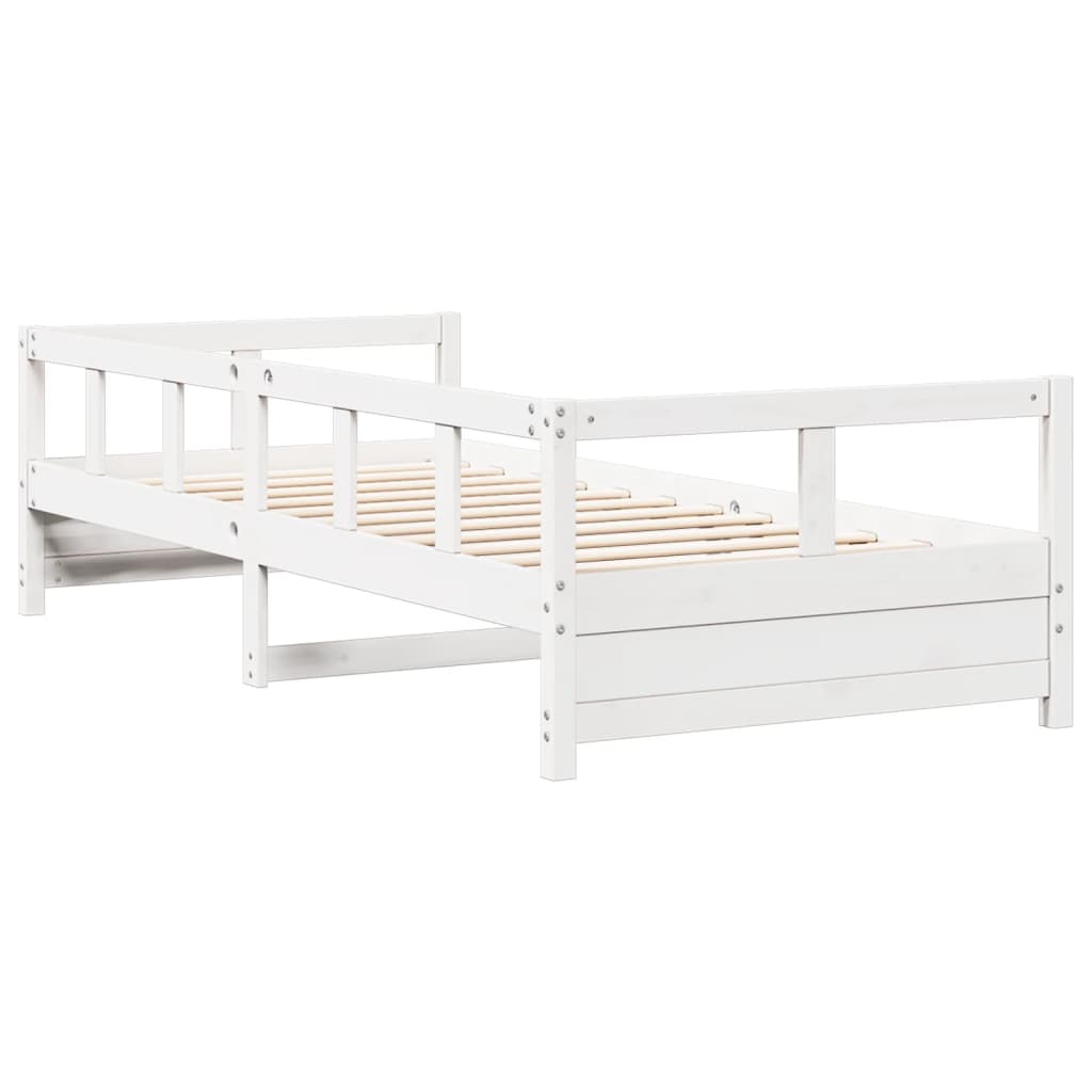 daybed uden madras 90x200 cm massivt fyrretræ hvid