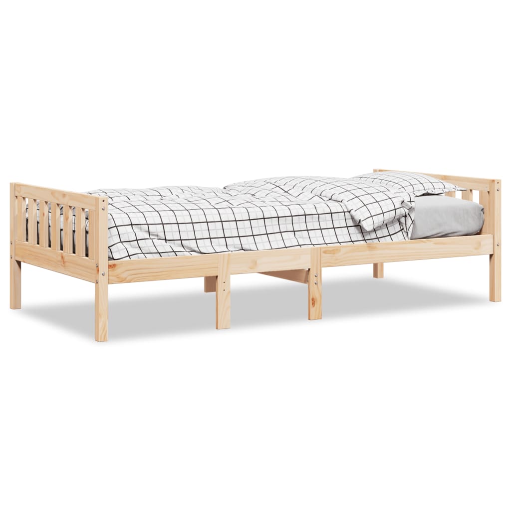 juniorseng uden madras 80x200 cm massivt fyrretræ
