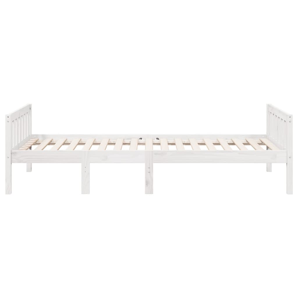juniorseng uden madras 80x200 cm massivt fyrretræ hvid