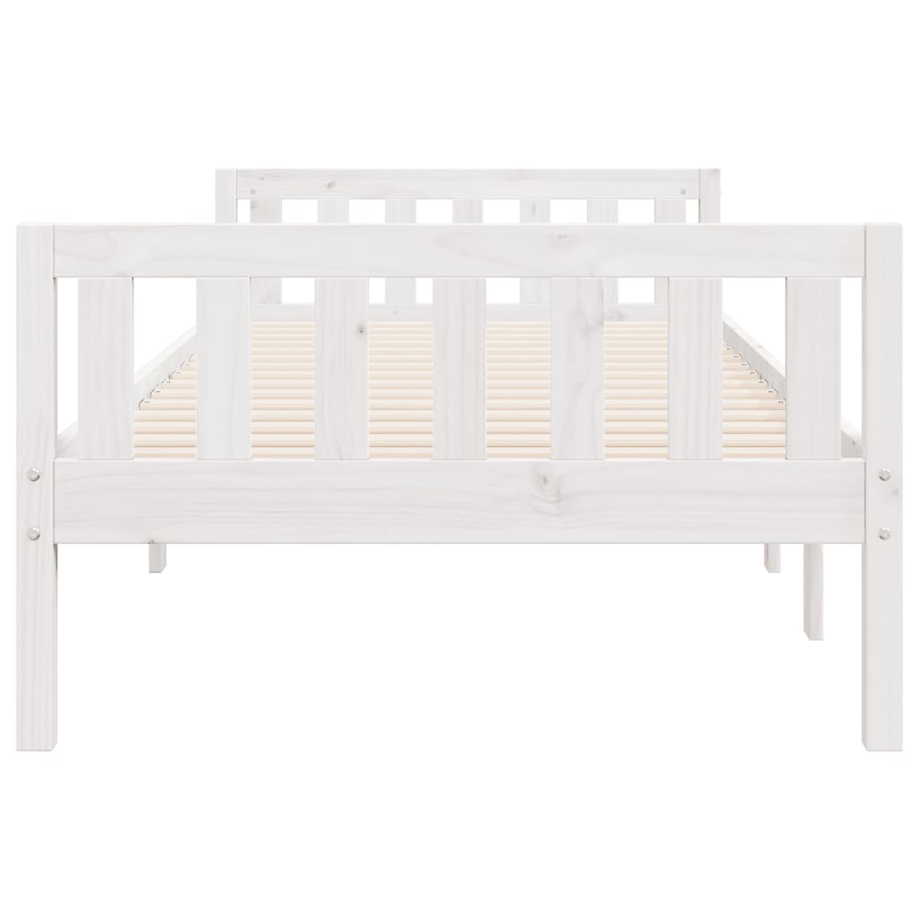 juniorseng uden madras 80x200 cm massivt fyrretræ hvid