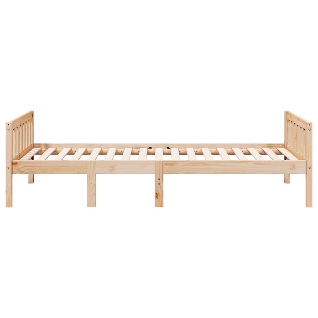 juniorseng uden madras 90x190 cm massivt fyrretræ