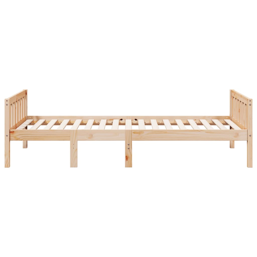 juniorseng uden madras 75x190 cm massivt fyrretræ