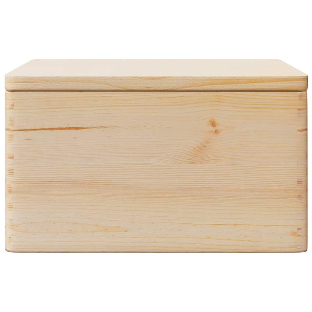 trækasse med låg 40x30x23 cm massivt fyrretræ