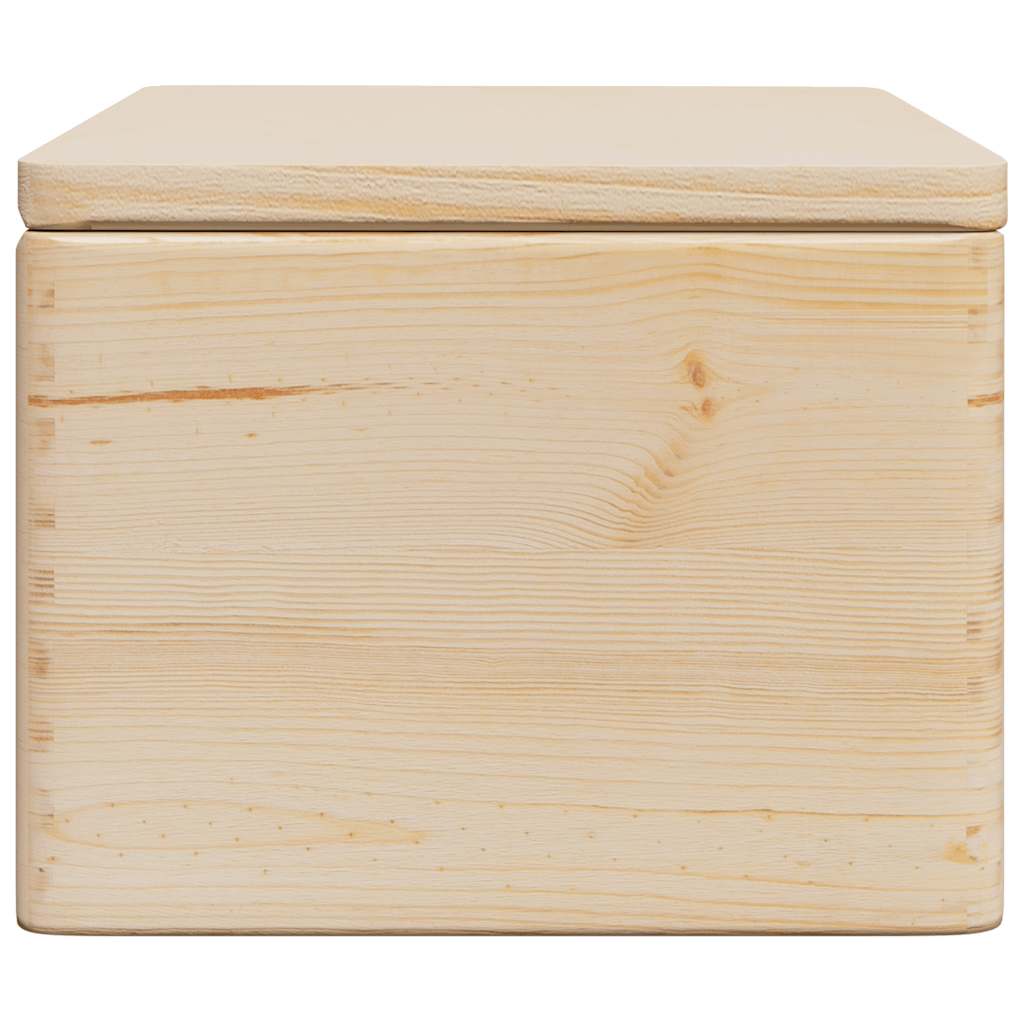 trækasse med låg 40x30x23 cm massivt fyrretræ
