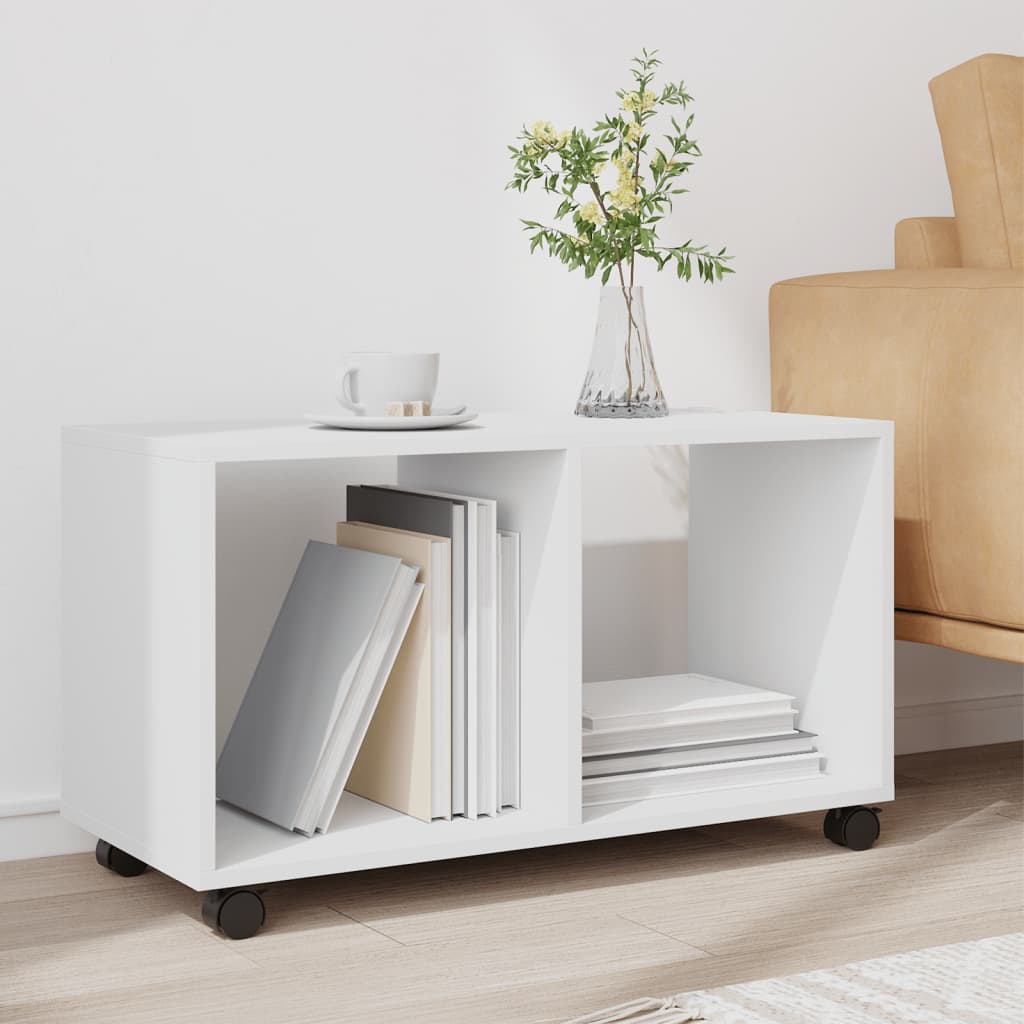 rullebord 72x33x42,5 cm konstrueret træ hvid