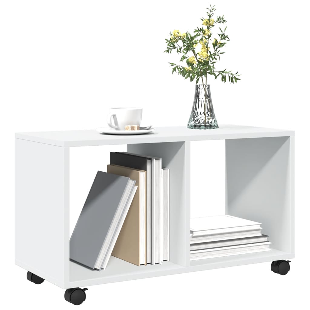 rullebord 72x33x42,5 cm konstrueret træ hvid