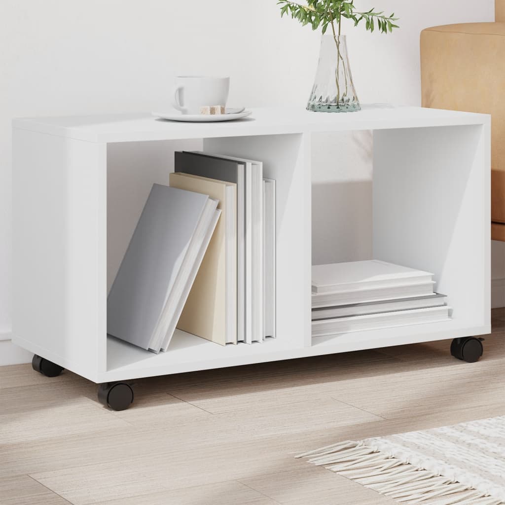 rullebord 72x33x42,5 cm konstrueret træ hvid