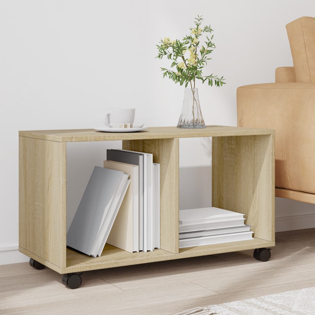rullebord 72x33x42,5 cm konstrueret træ sonoma-eg