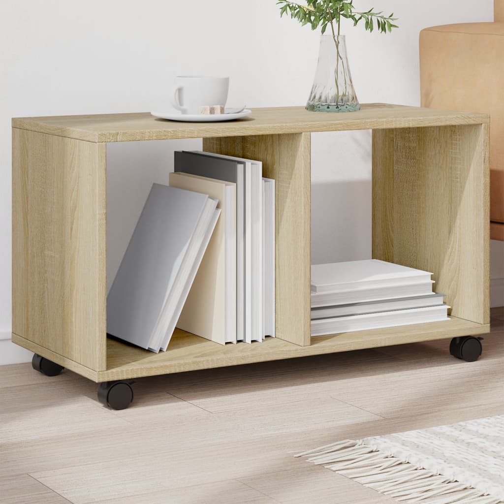 rullebord 72x33x42,5 cm konstrueret træ sonoma-eg