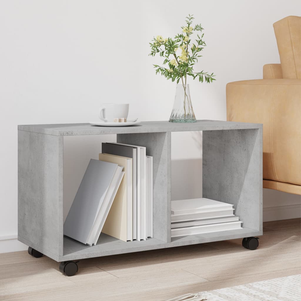 rullebord 72x33x42,5 cm konstrueret træ betongrå