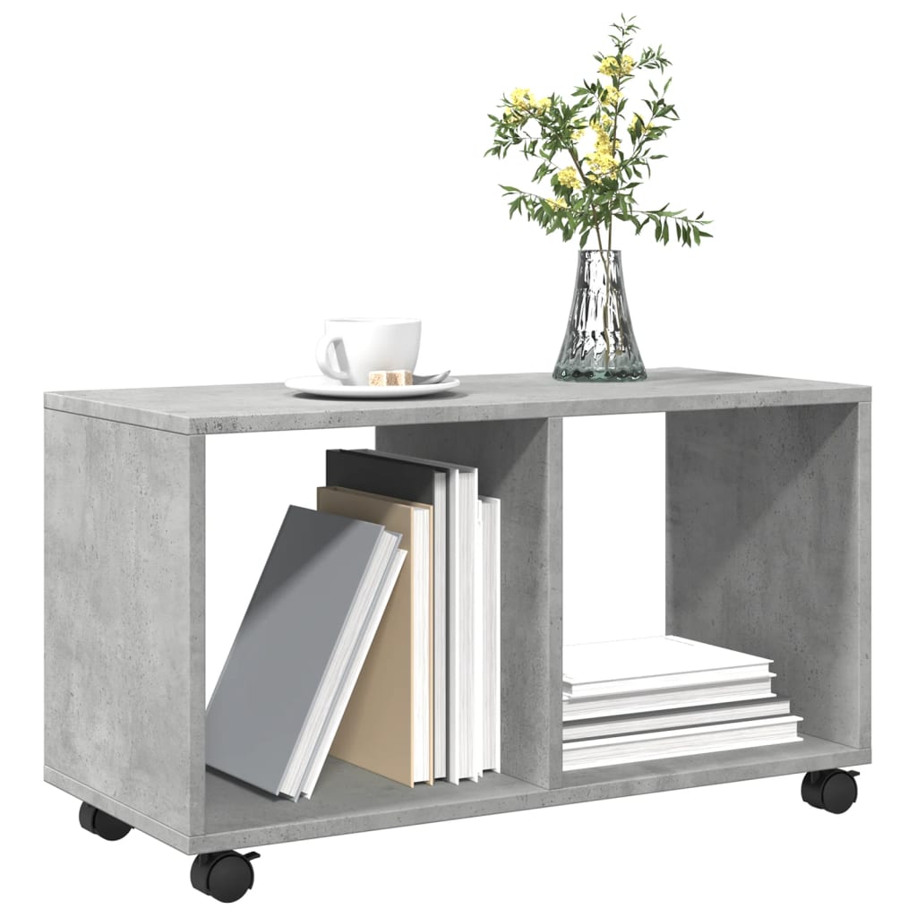 rullebord 72x33x42,5 cm konstrueret træ betongrå