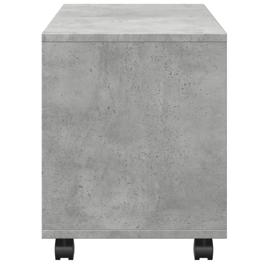 rullebord 72x33x42,5 cm konstrueret træ betongrå
