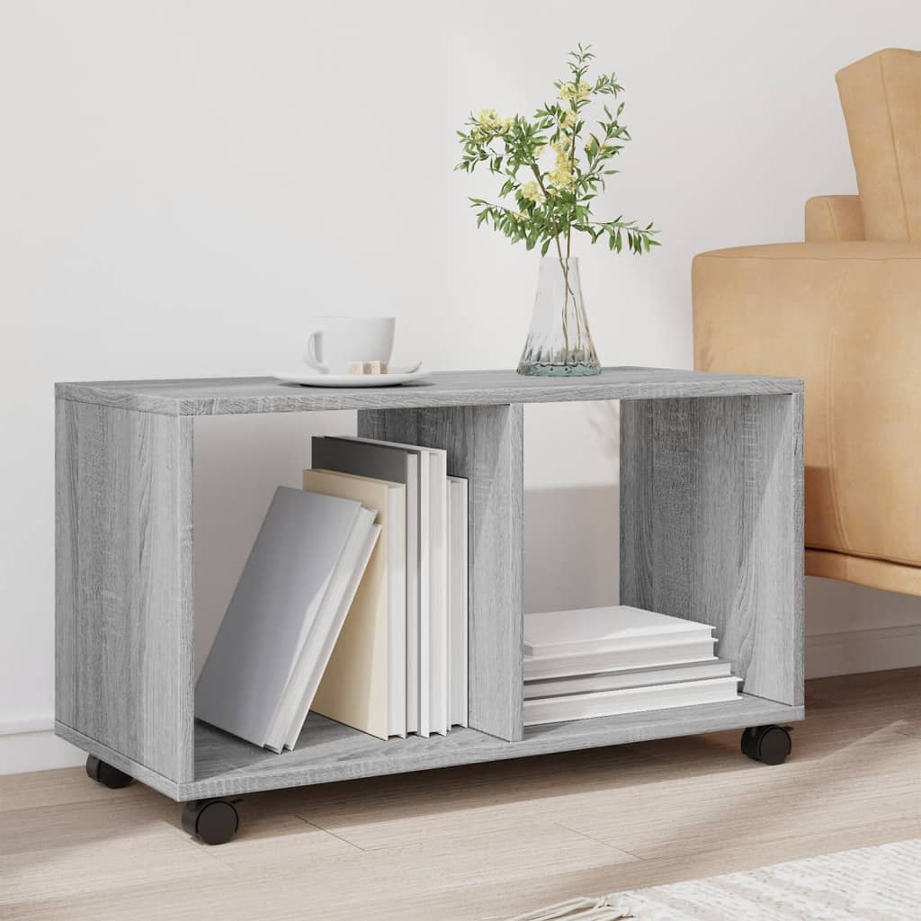 rullebord 72x33x42,5 cm konstrueret træ grå sonoma-eg