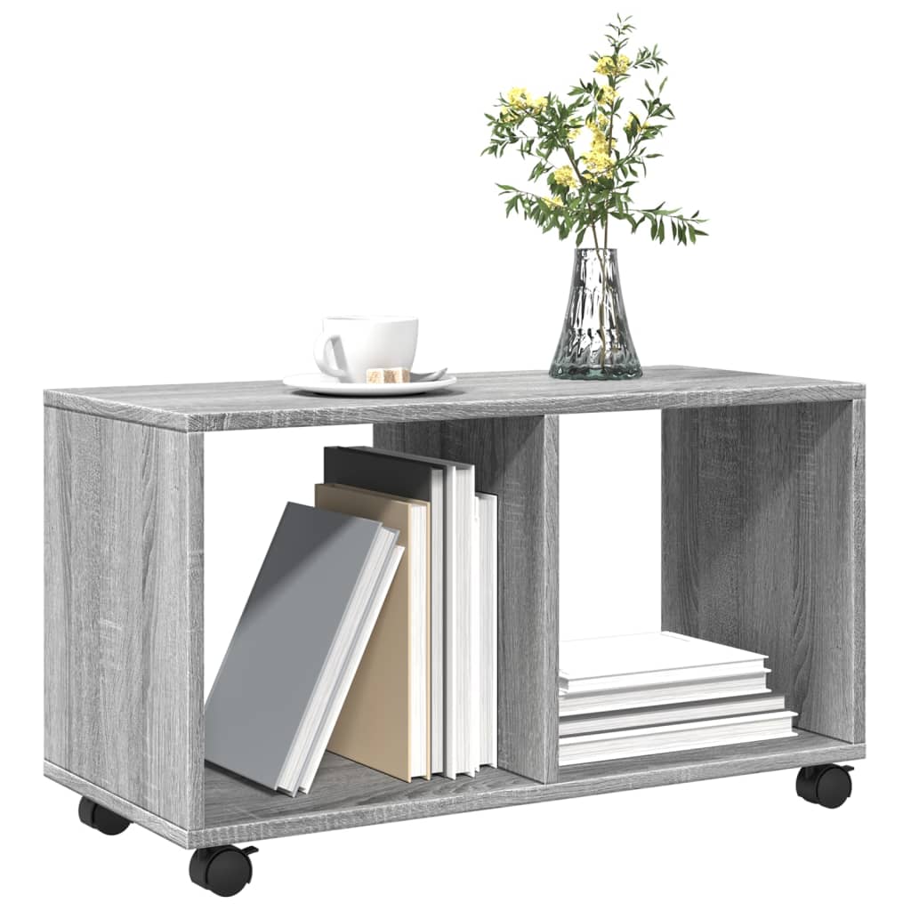 rullebord 72x33x42,5 cm konstrueret træ grå sonoma-eg
