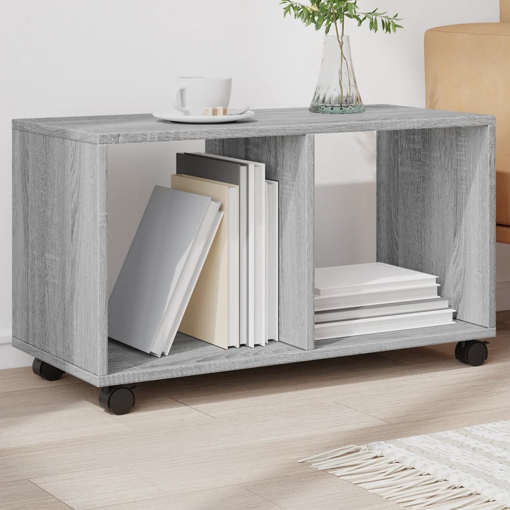 rullebord 72x33x42,5 cm konstrueret træ grå sonoma-eg