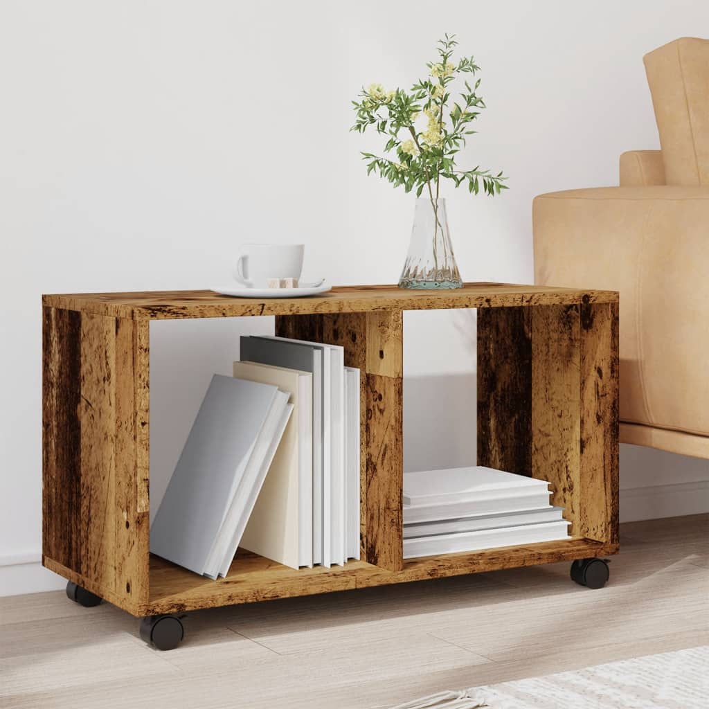 rullebord 72x33x42,5 cm konstrueret træ gammelt trælook