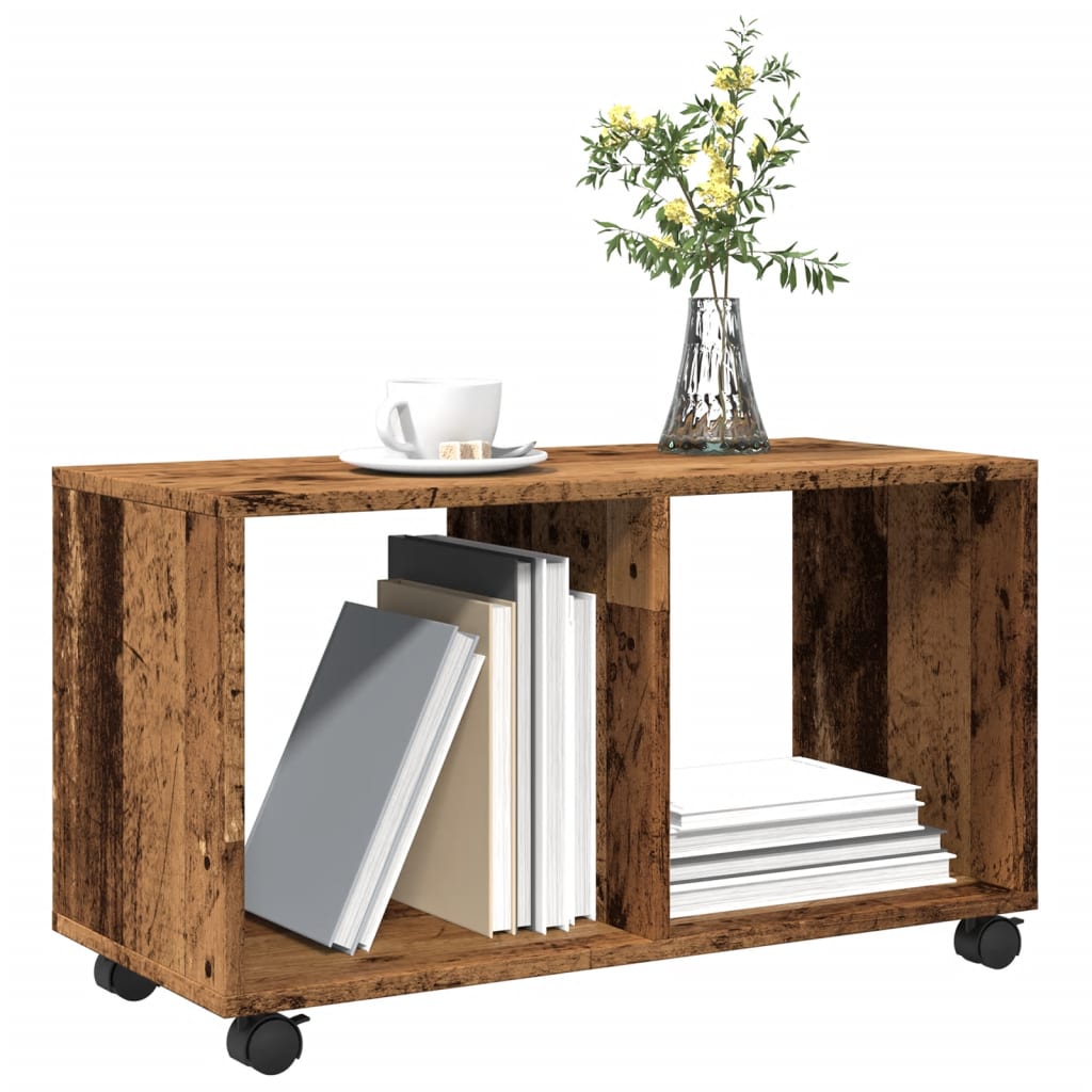 rullebord 72x33x42,5 cm konstrueret træ gammelt trælook