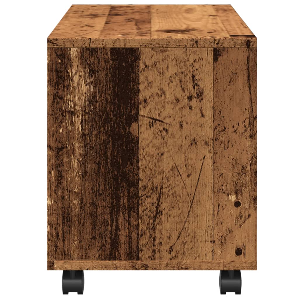 rullebord 72x33x42,5 cm konstrueret træ gammelt trælook